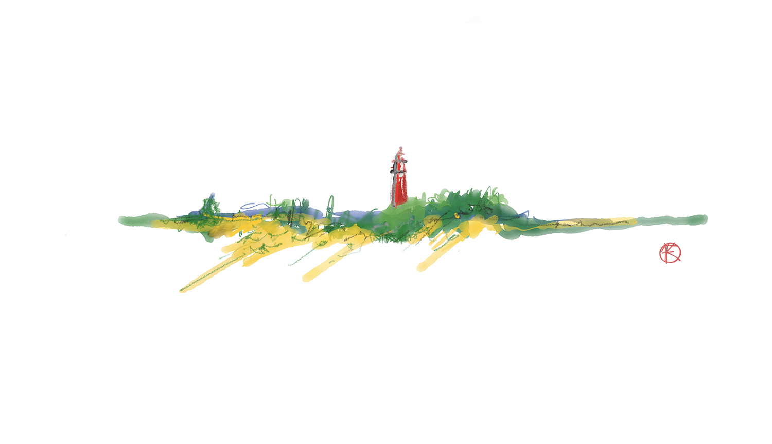 Der rote Leuchtturm von Schiermonnikoog